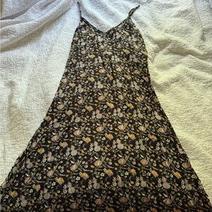 Natural Life Black and Yellow Floral Dress